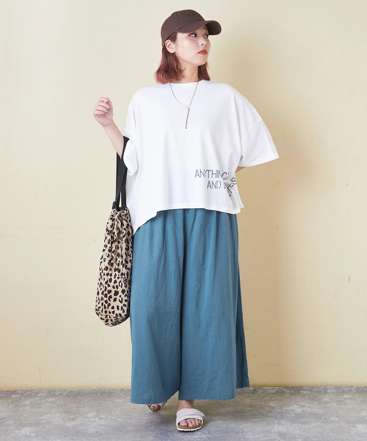 無地 キャンブリック イージー ガウチョ パンツ｜ファッション通販