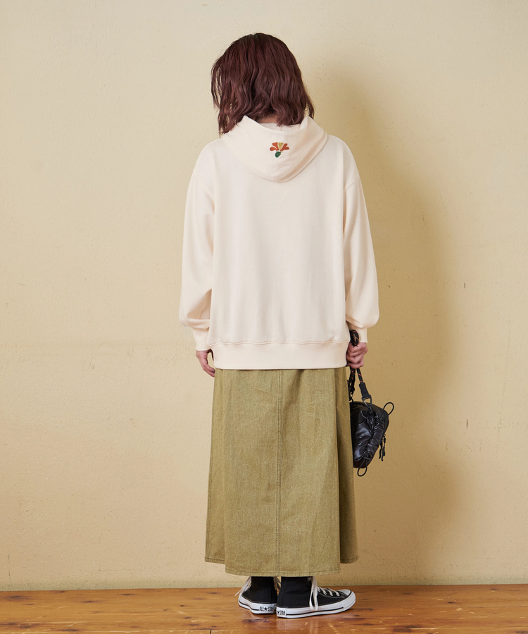 TC裏毛 プリント × 刺繍 スウェット プルオーバー パーカー【冬物15