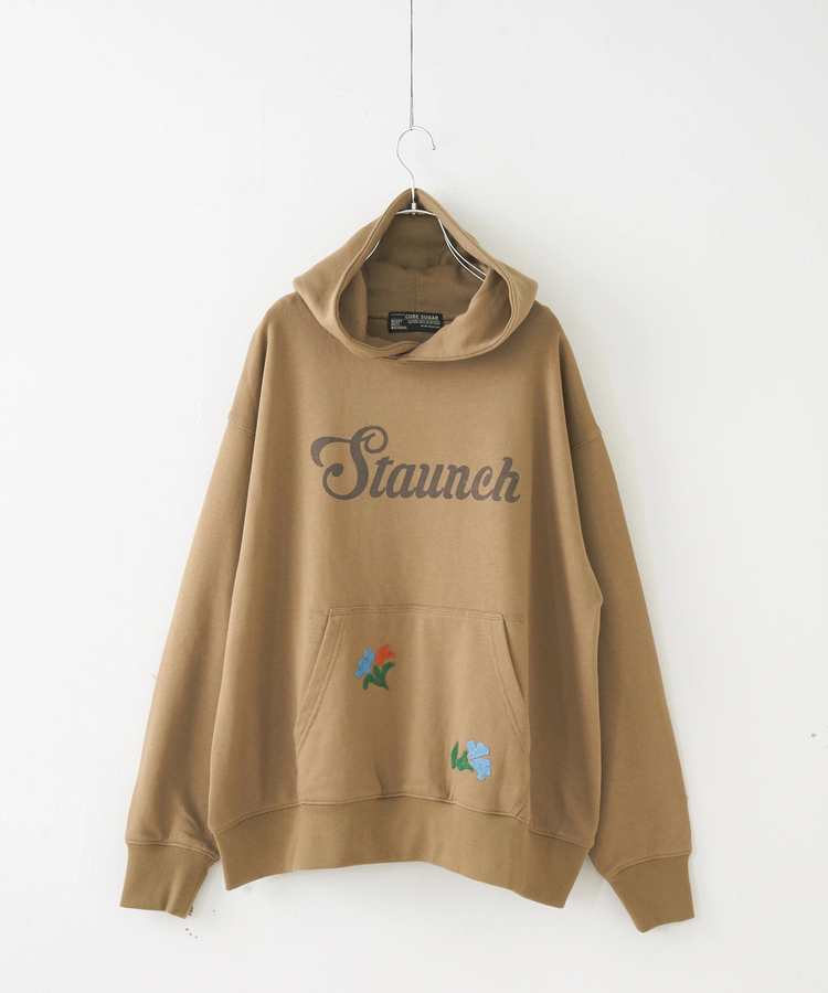 TC裏毛 プリント × 刺繍 スウェット プルオーバー パーカー【冬物15