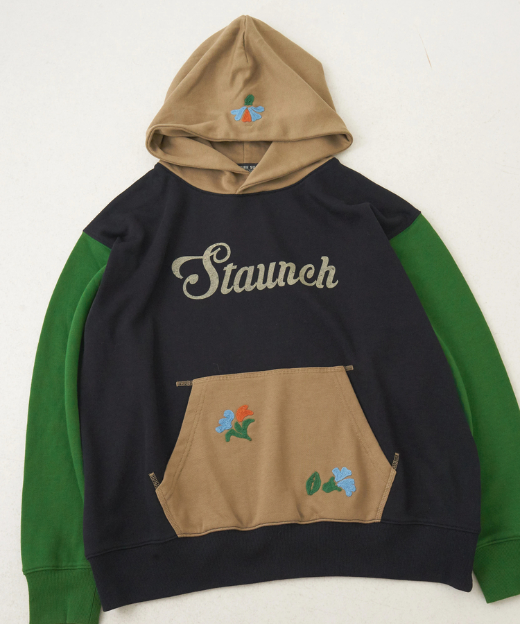 TC裏毛 プリント × 刺繍 スウェット プルオーバー パーカー【冬物15