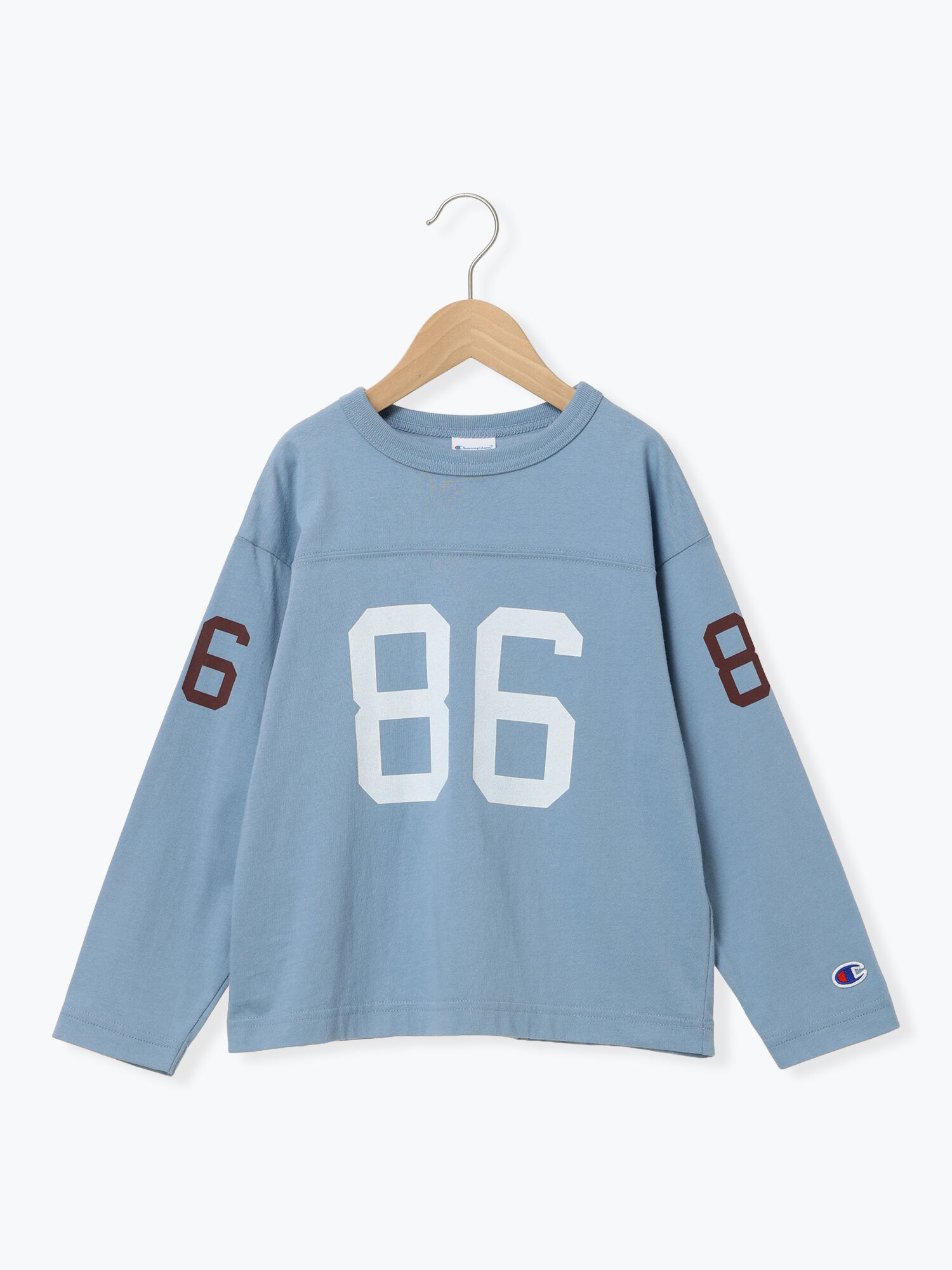 セール】 【Champion別注】フットボールTシャツ（オフホワイト/ブルー