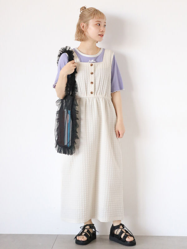 前後2WAYぽこぽこジャンスカ（ワンピース/ワンピース）【セール