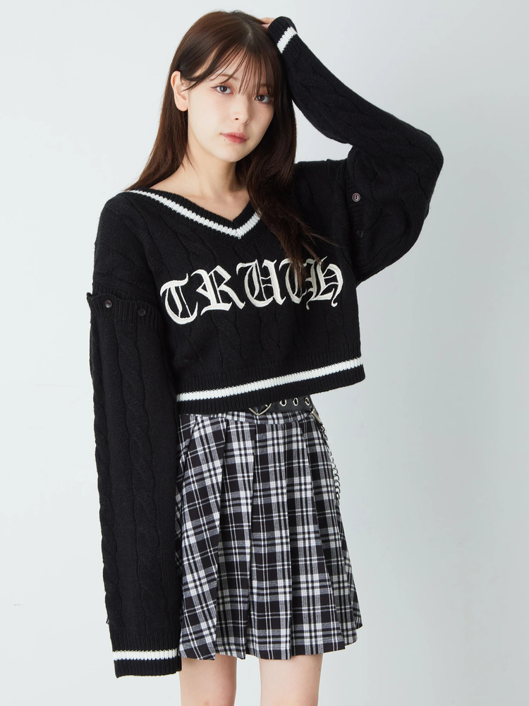 ラインリブケーブルニット - Ank Rouge(アンクルージュ)のニット