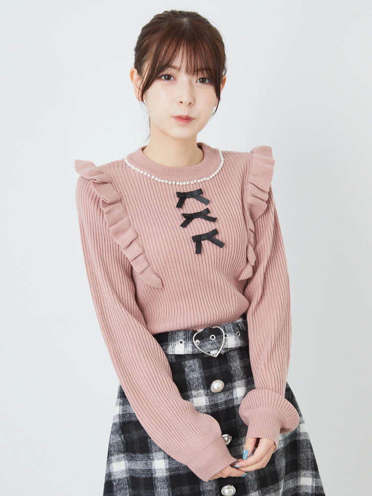 3つリボンニット - Ank Rouge(アンクルージュ)のTシャツ・カットソー