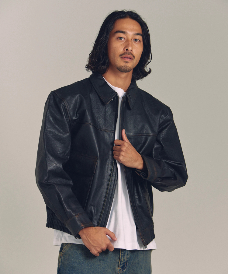 SKOOKUM×JACKROSE】BUFFALO LEATHER A-2 JACKET(MENS)｜ファッション