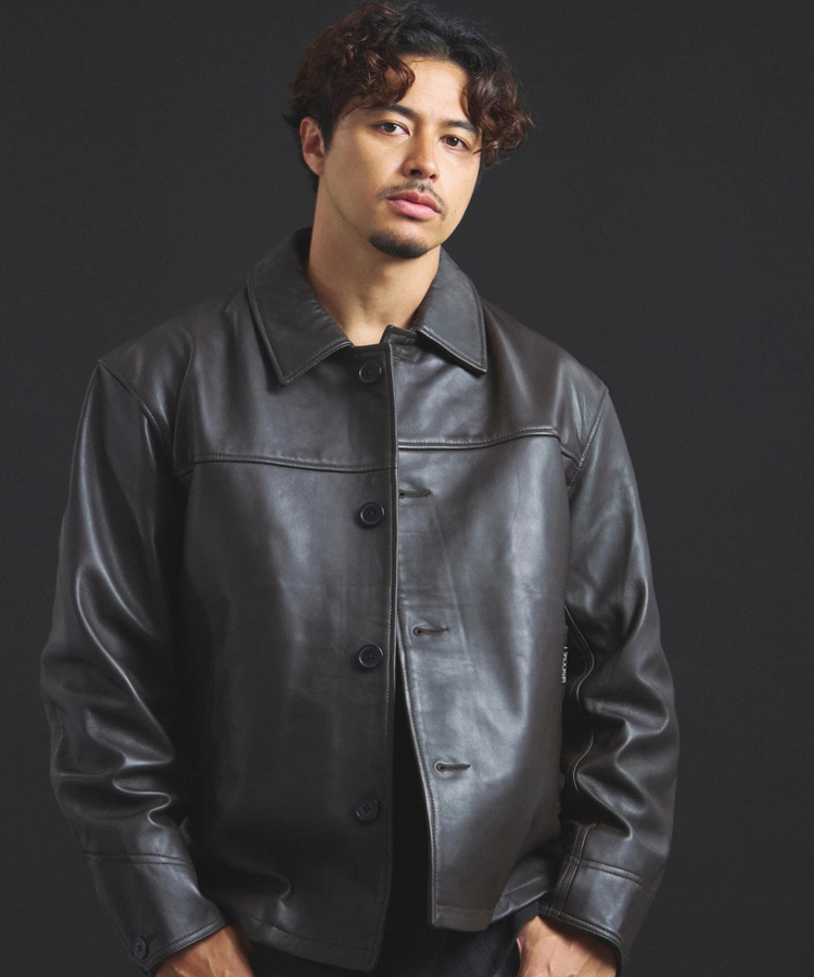 SKOOKUM×JACKROSE】 LAMB LEATHER CAR COAT 2025(MENS)｜ファッション