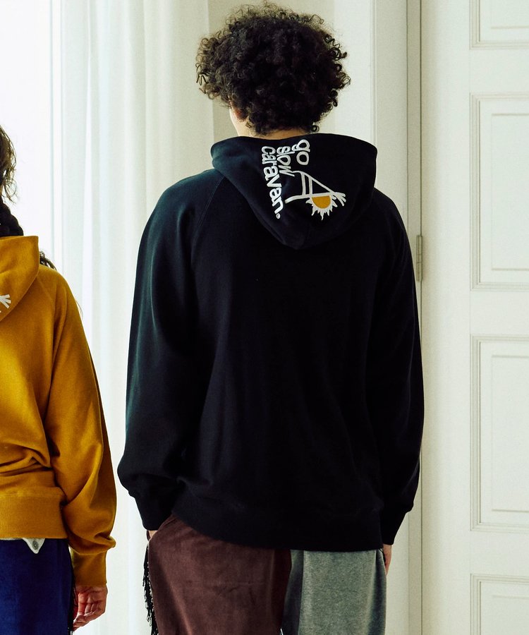 空紡糸裏毛 フードLOGO刺繍プルパーカー (MENS)｜ファッション通販