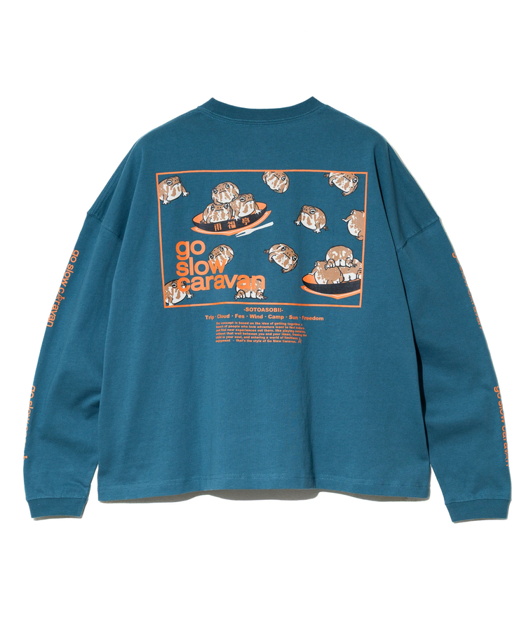 USA/CスクエアLOGOバックプリントミドルTEE (WOMENS)｜ファッション