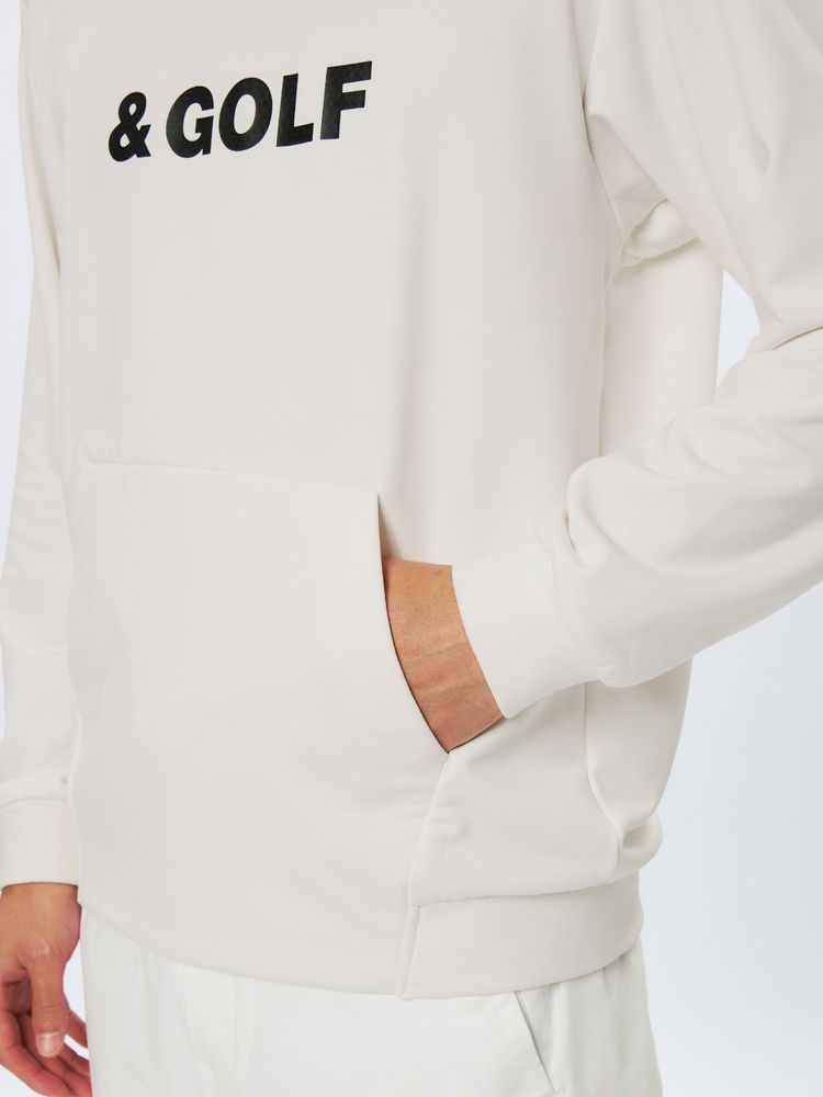 公式】＆GOLF バックグリッドフリース プルパーカ（メンズ