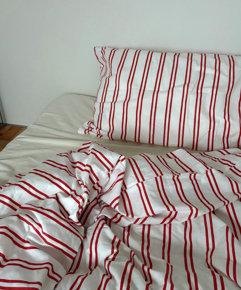 ストライプ柄布団カバー/枕カバー(シングル・ダブル・クイーン) – IYAN