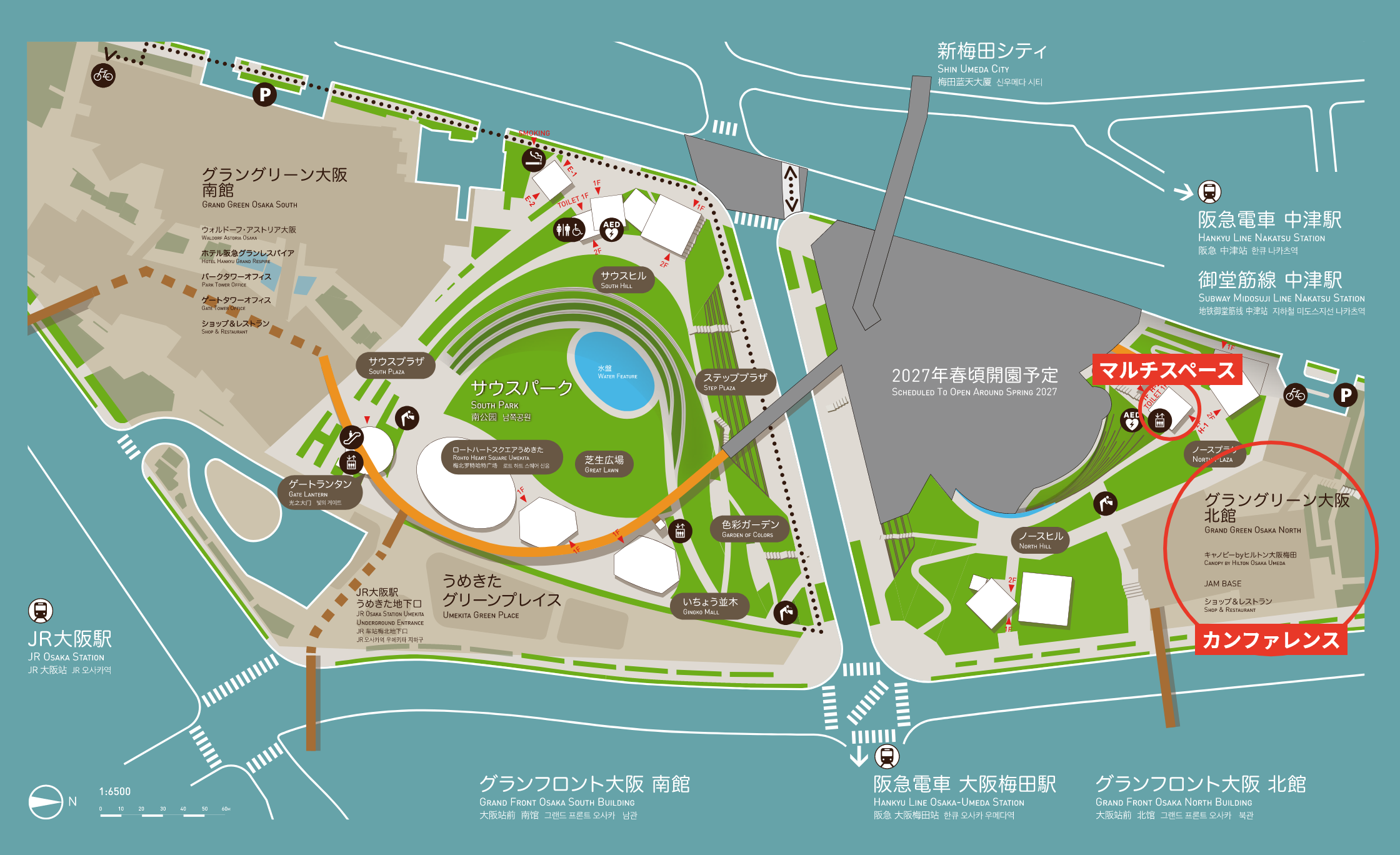 アクセス｜グラングリーン大阪 JAM BASE カンファレンス・マルチスペース