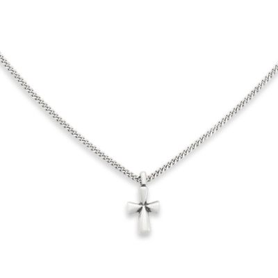 St. Teresa Cross Necklace in Sterling Silver or 14K Yellow Gold
