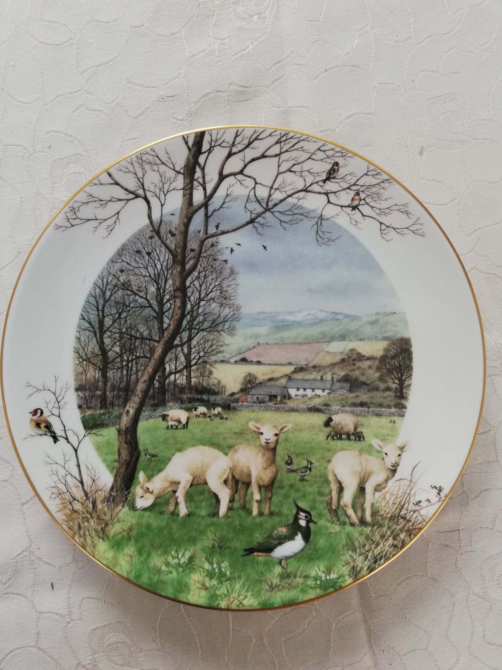 Royal Worcester Peter Barrett Teller aus feinem Porzellan – Jadissime