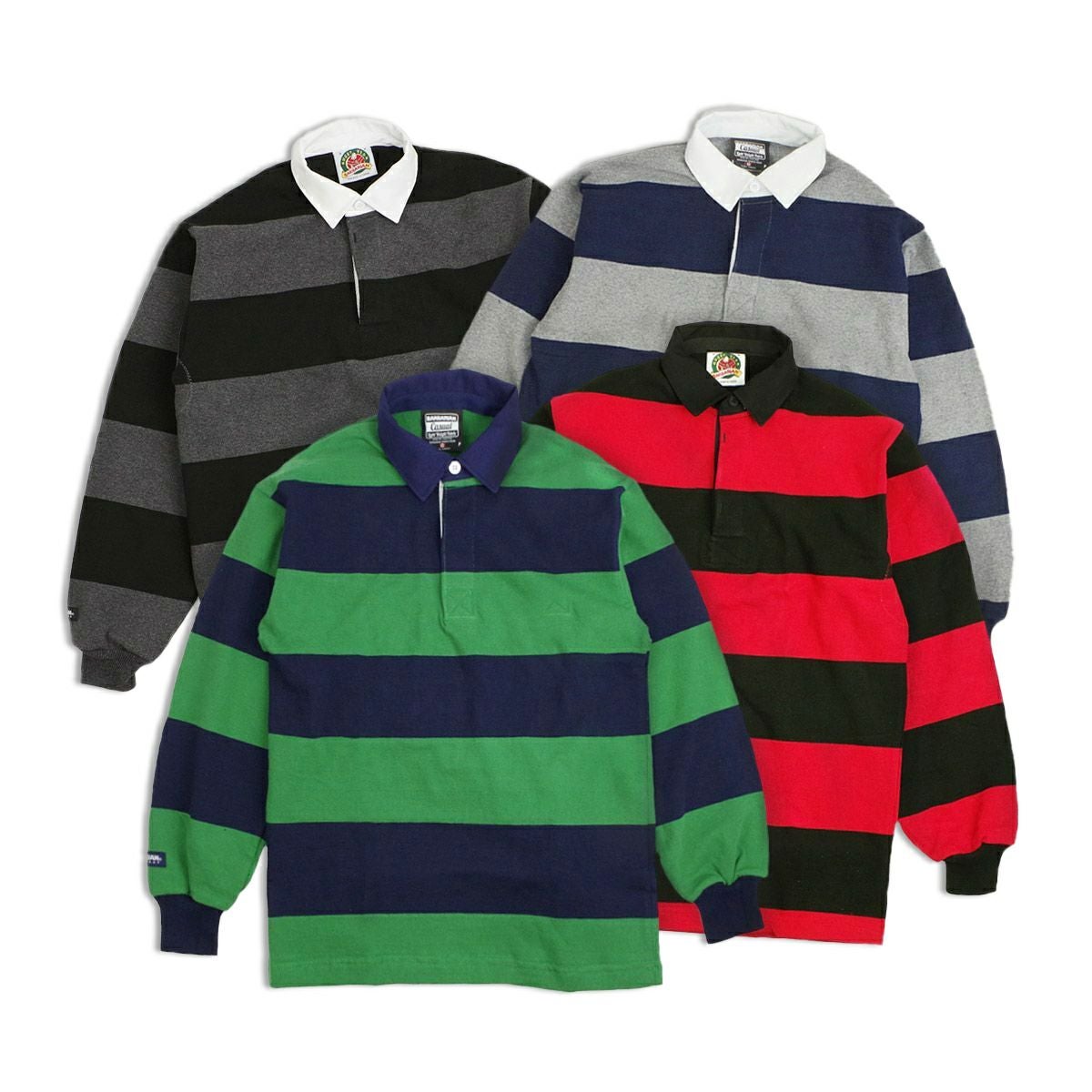 バーバリアン BARBARIAN クラシック ラグビーシャツ 4インチボーダー