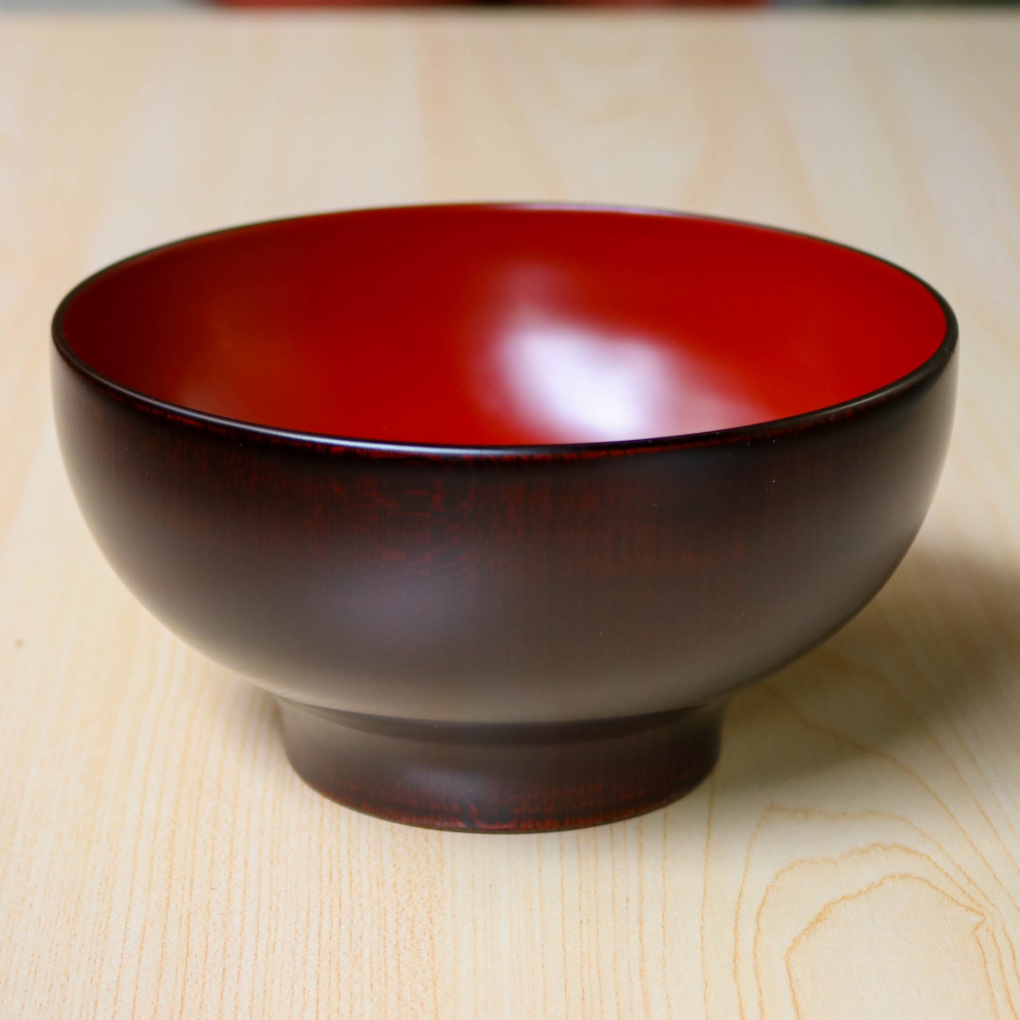 越前漆器 お椀 | 欅 まり椀 | 大椀 木地呂内朱 |