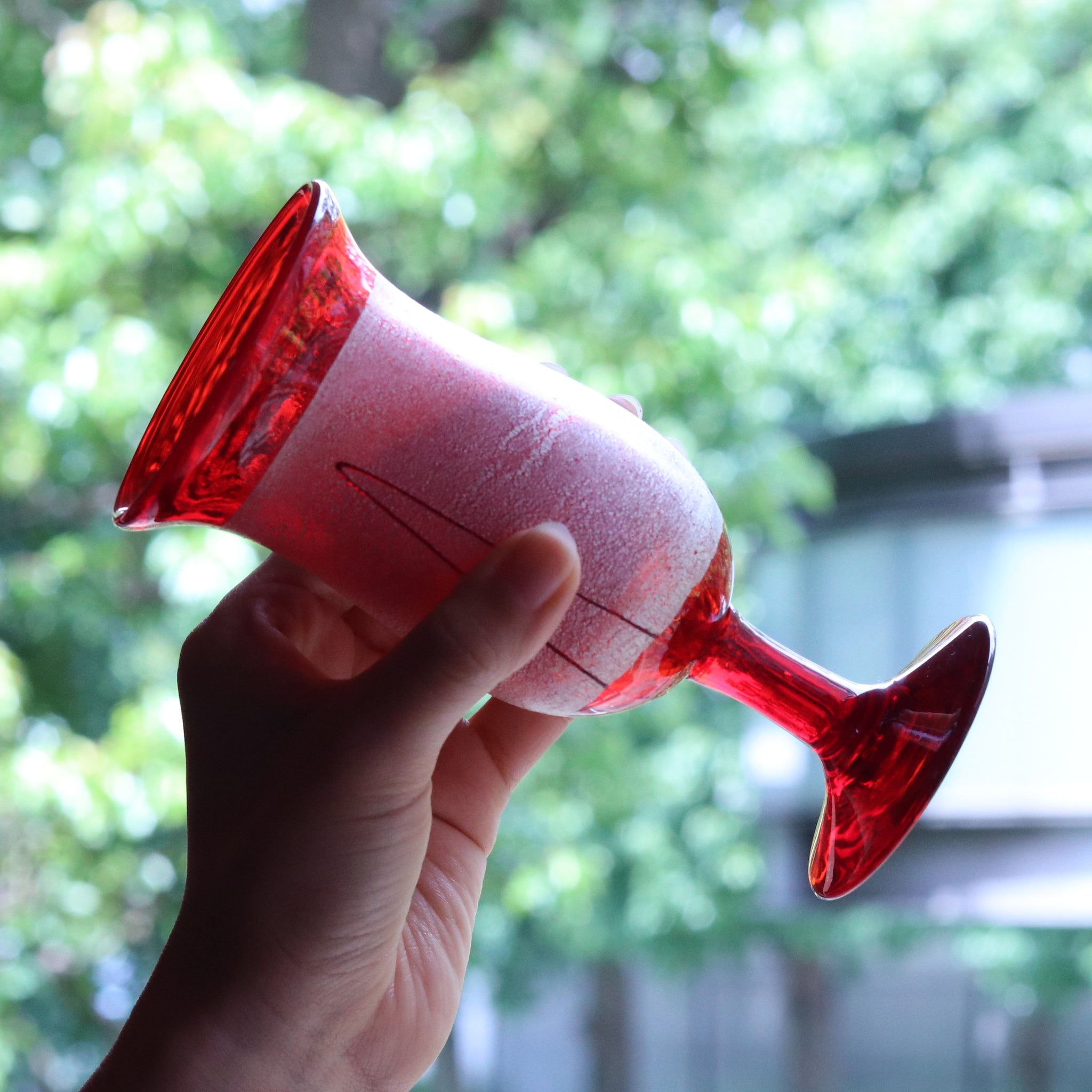 肥前びーどろ ワイングラス | 銀彩トールワイン | 赤 | 副島硝子