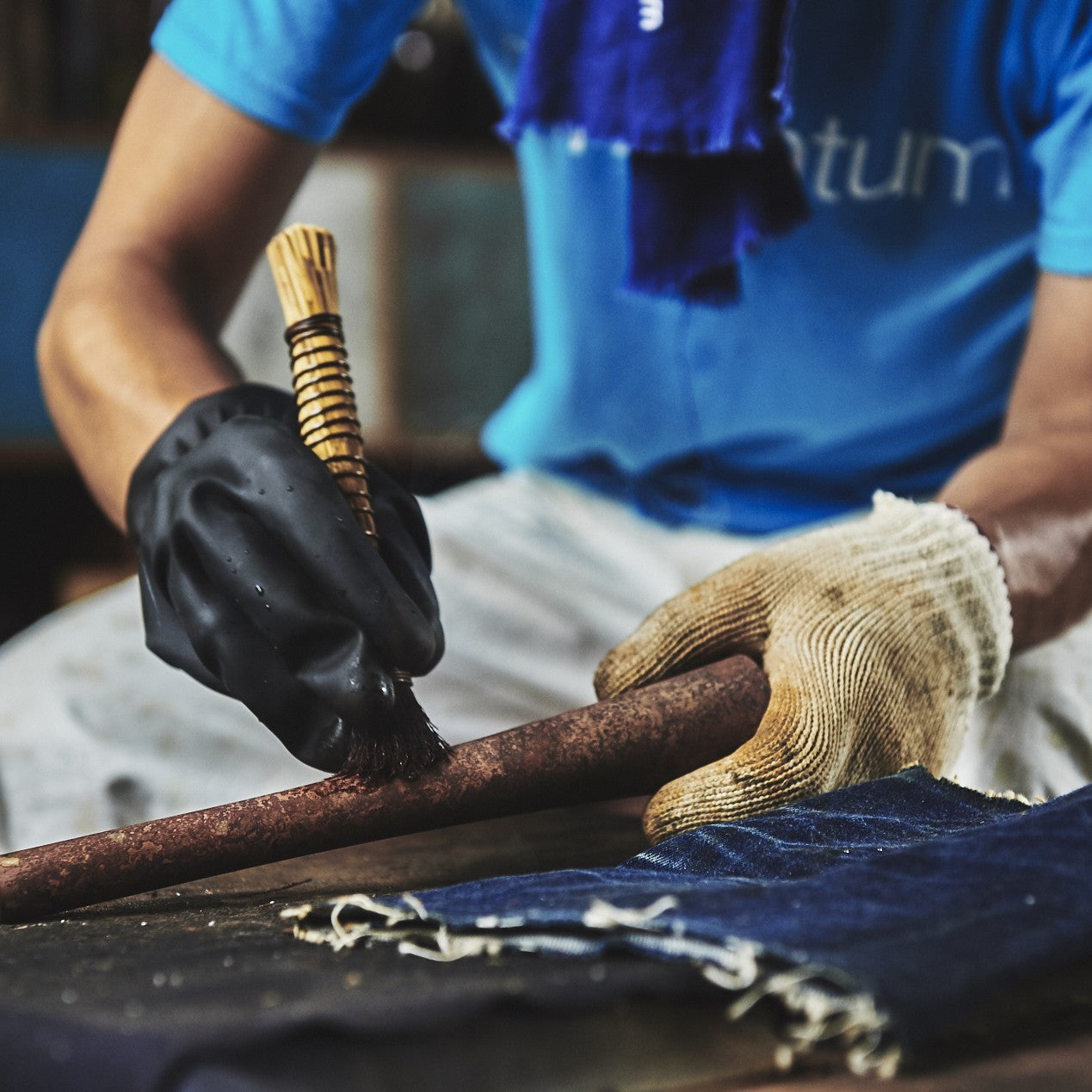 バロックスタイル 壁掛け鏡 ダークブルーと金 約40cm x 25cm 楽天市場
