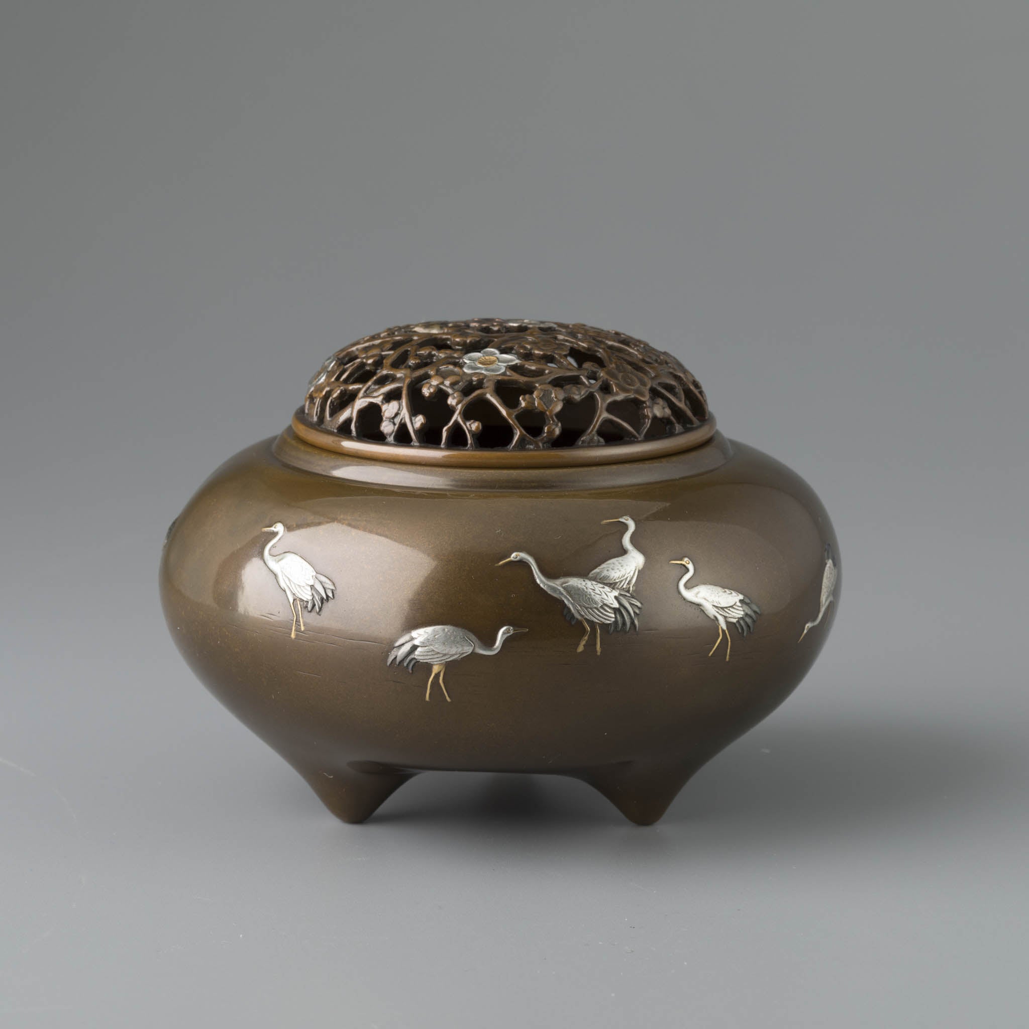 高岡銅器 香炉 | 千羽鶴 | 銅 | 喜泉堂