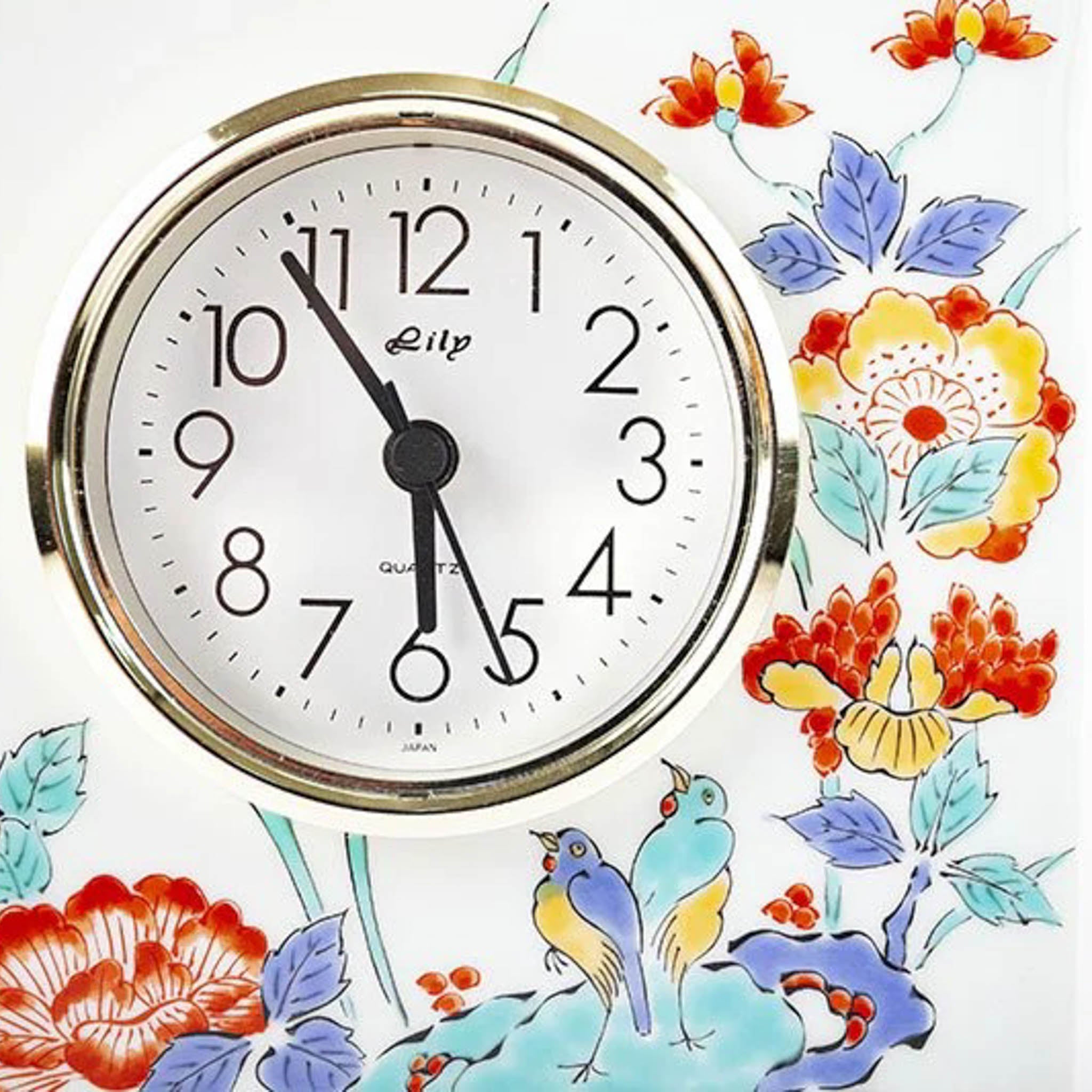 有田焼 置時計 | 其泉 | 色絵岩花鳥文 | 賞美堂