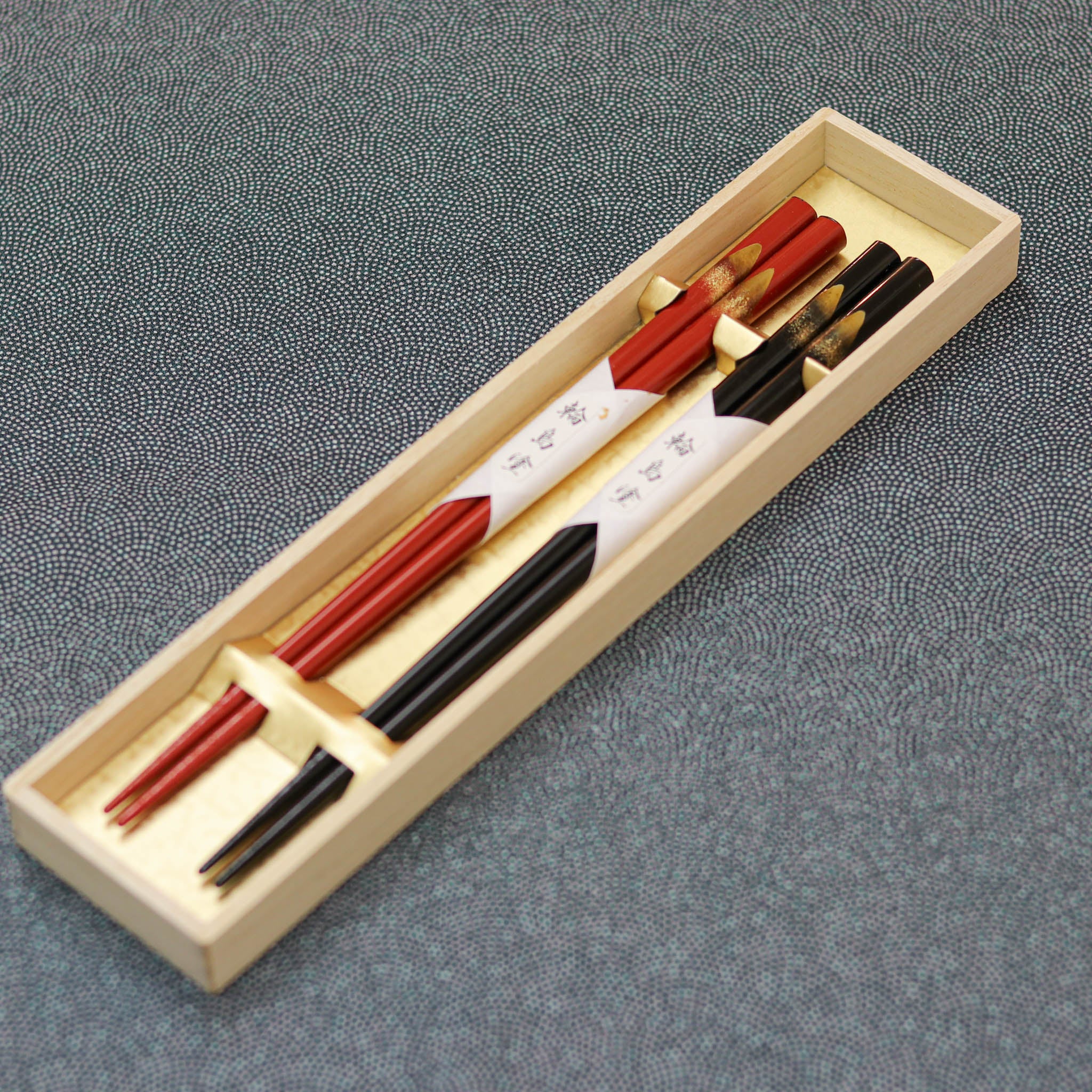 輪島塗 夫婦箸 | 遠山 蒔絵 | 22.5cm | 大藤漆器店