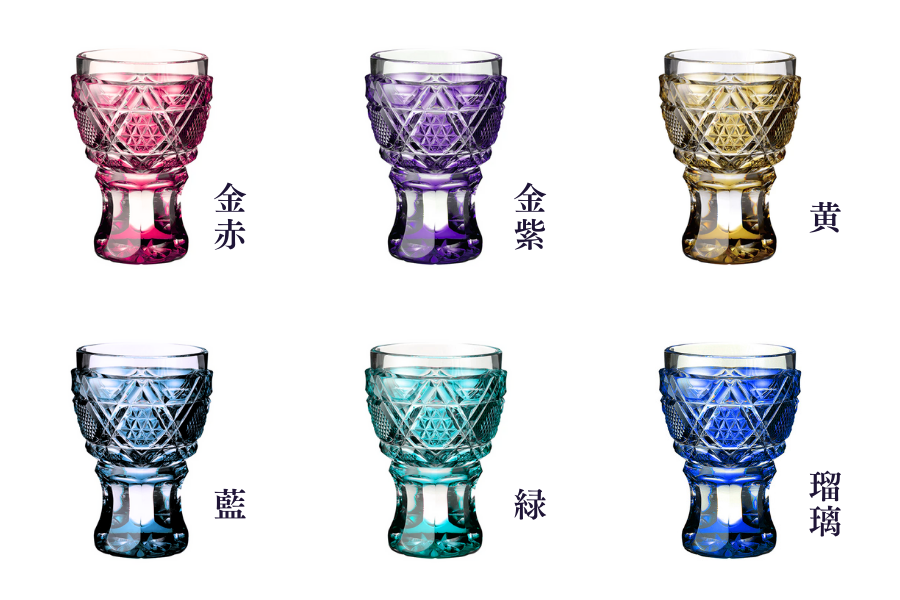 薩摩切子 台付きグラス | 馬上杯 | 緑 | 薩摩びーどろ工芸