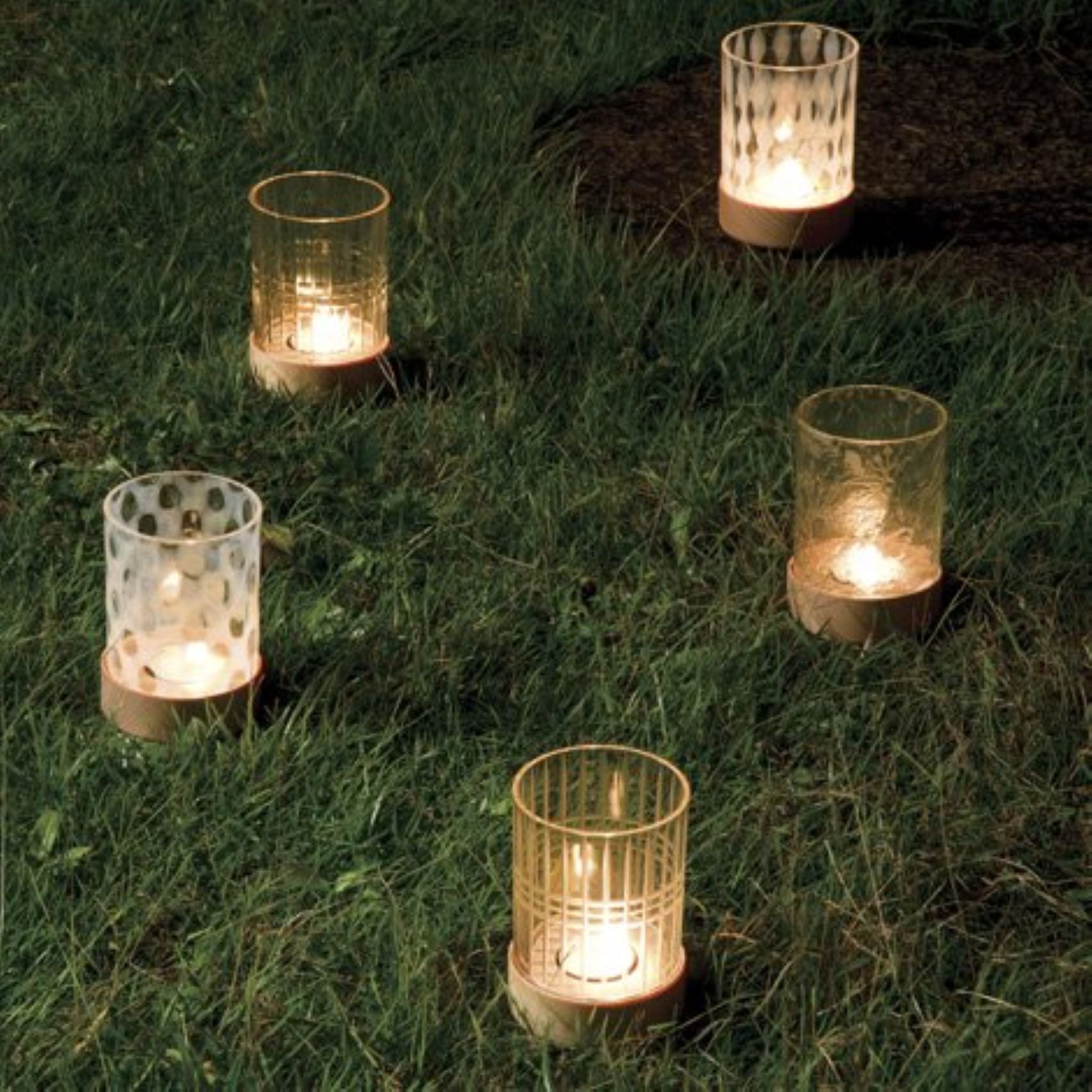 廃番】キャンドルホルダー・スタンド | 義山百景 大正浪漫硝子 | 水玉 |