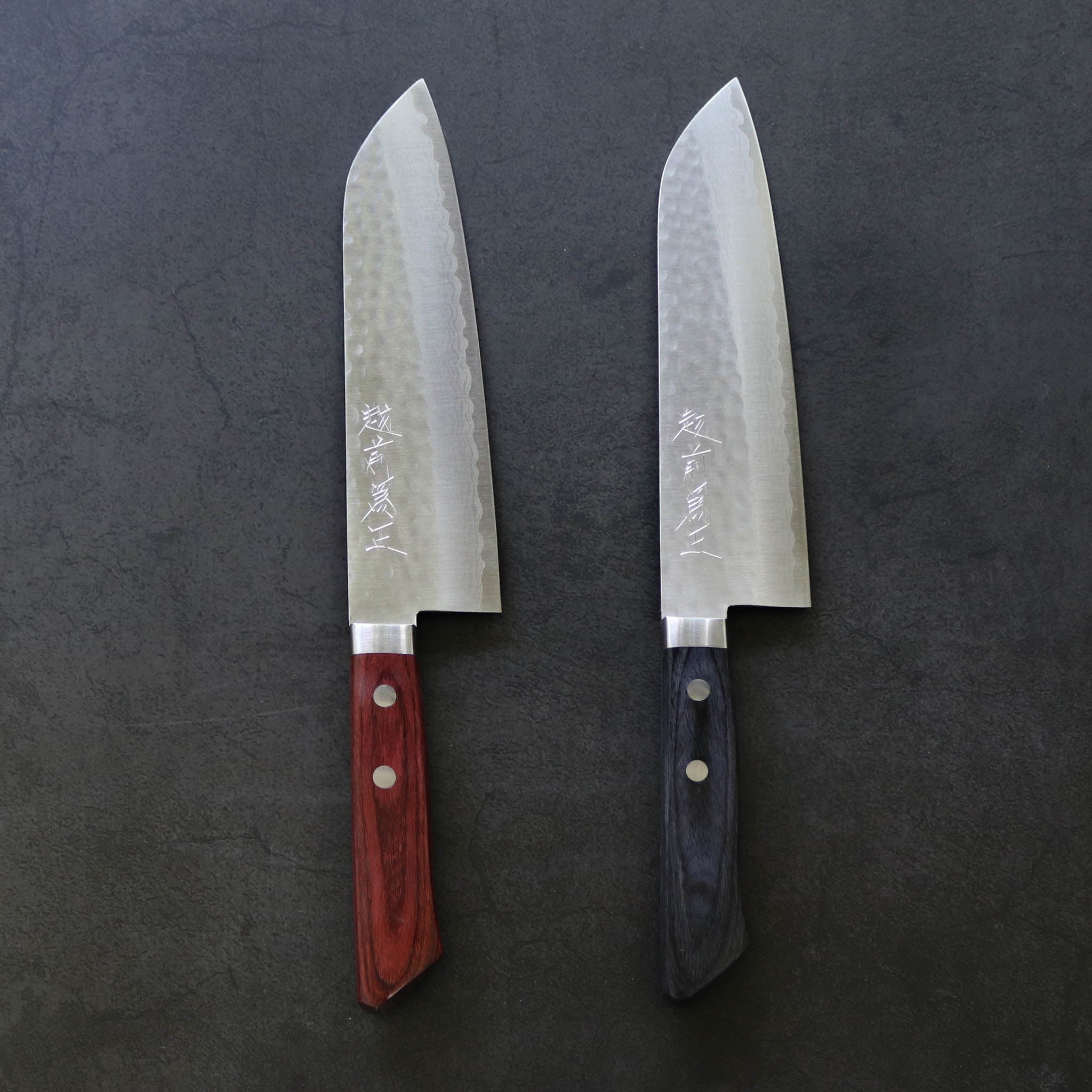 越前打刃物 包丁 | 刻流 | 三徳 赤 16.5cm 両刃