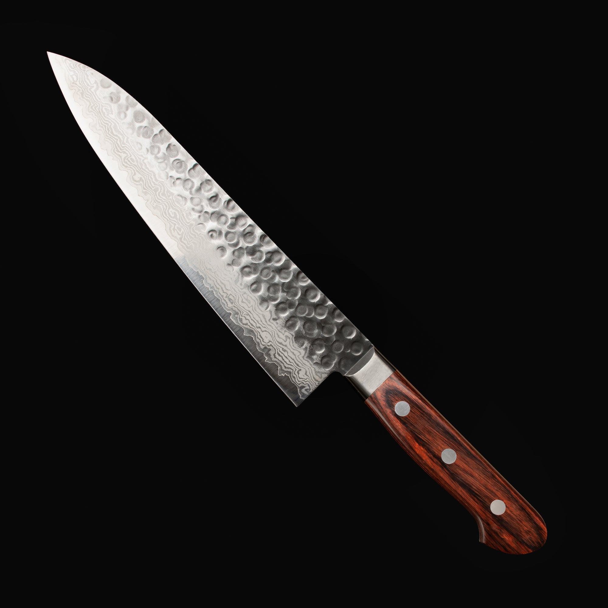 包丁の堺徳 | 牛刀包丁 鎚目鍛造ダマスカス VG10