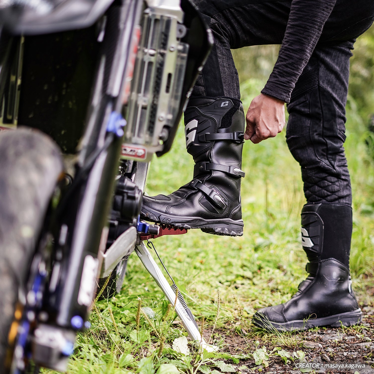 試着無料】ガエルネ Gアドベンチャー - バイク ブーツ アドベンチャー