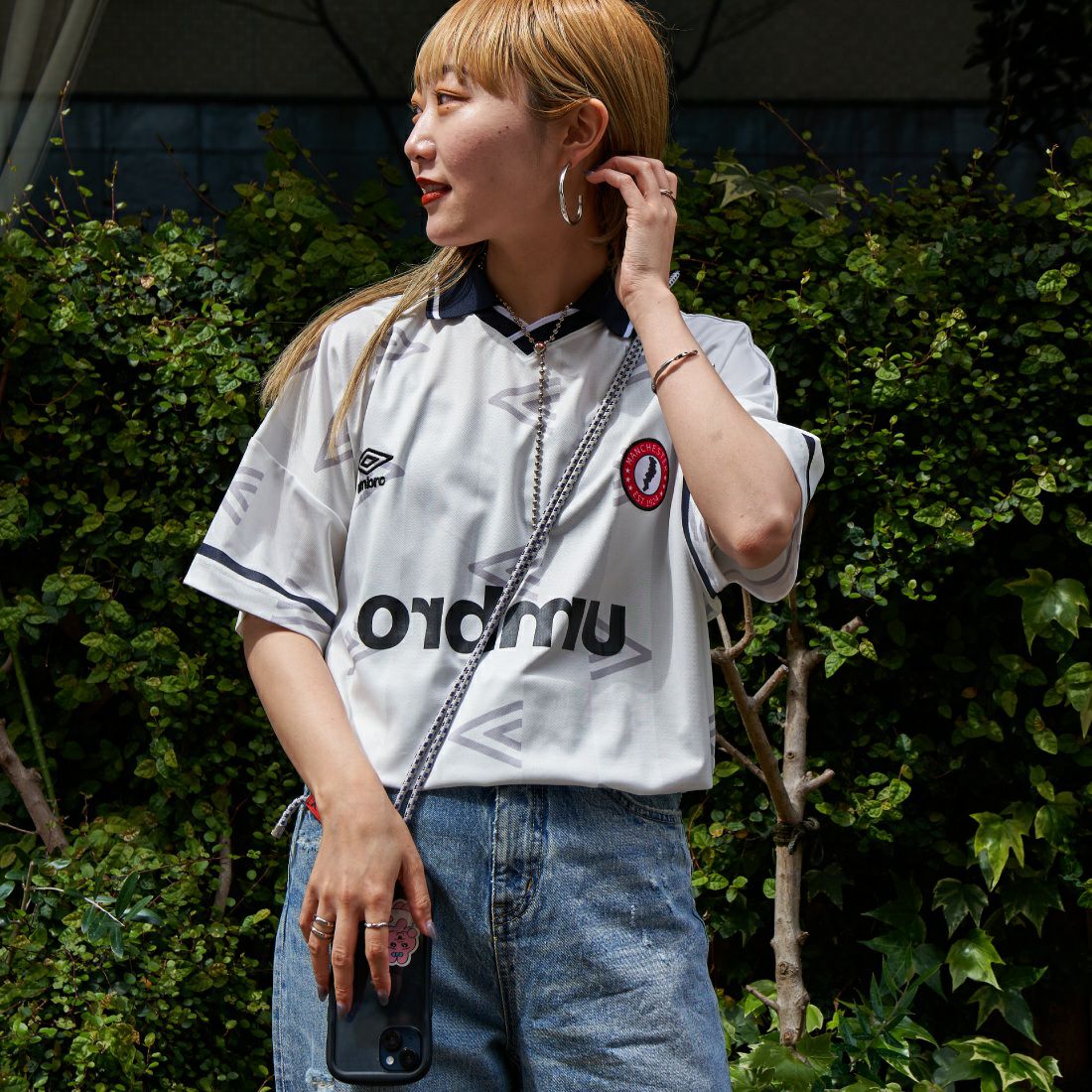 UMBRO [アンブロ] 別注 総柄プリント ゲームシャツ [UMNK-G0033-JF