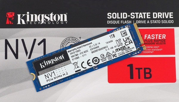 Kingston NV1 1TB」をレビュー。1TB/1.2万円なコスパ重視SSDを検証