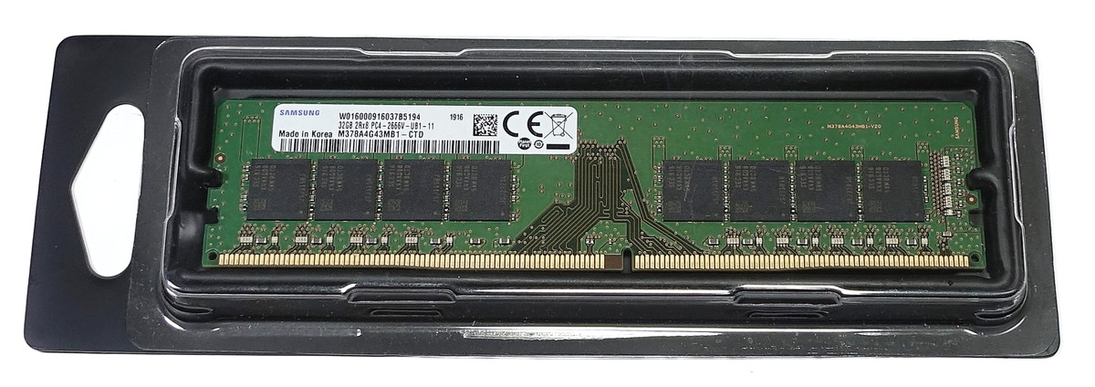 1枚32GBのSamsung製DDR4メモリをレビュー。4枚で128GB！！ | 自作と