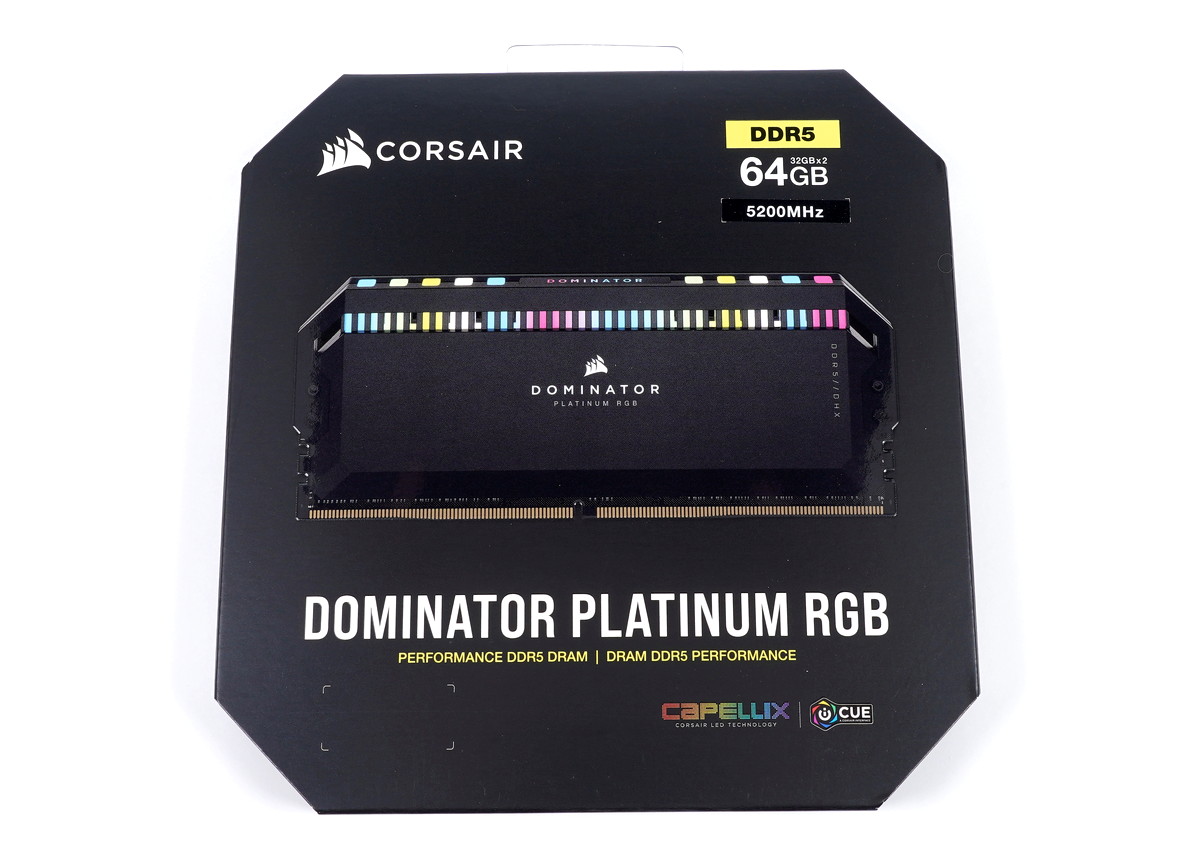 CORSAIR DOMINATOR PLATINUM RGB DDR5」をレビュー。32GBx2=64GBの大