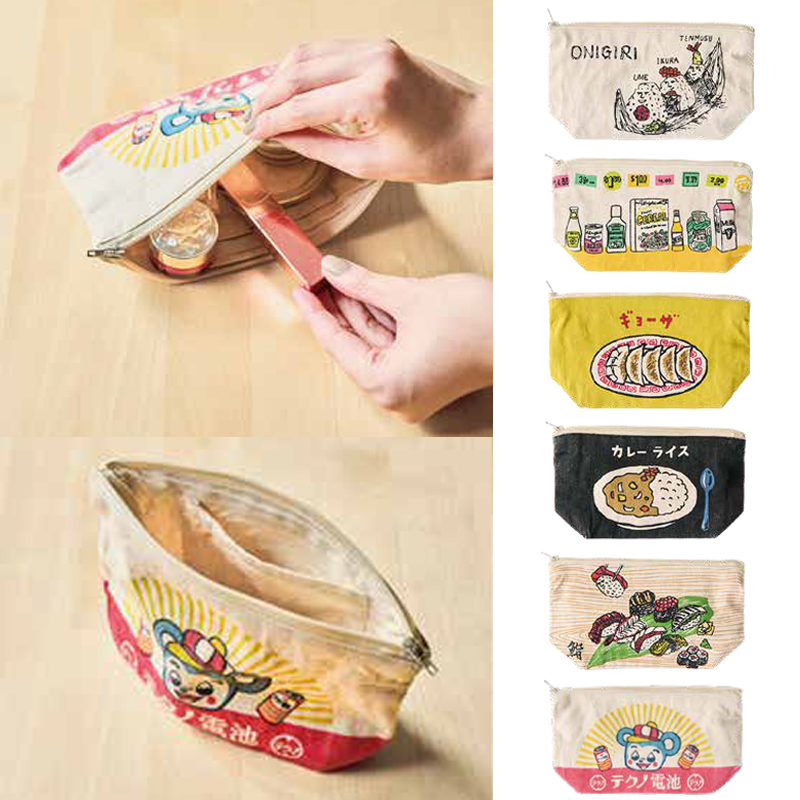 雑貨卸、雑貨仕入れ（【AND PACKABLE】ZPO ポーチ 食べ物 レトロ