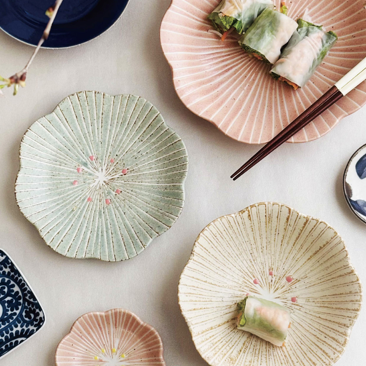 雑貨卸、雑貨仕入れ（はなこまち 豆皿/小皿/豆鉢/浅鉢/深皿 日本製