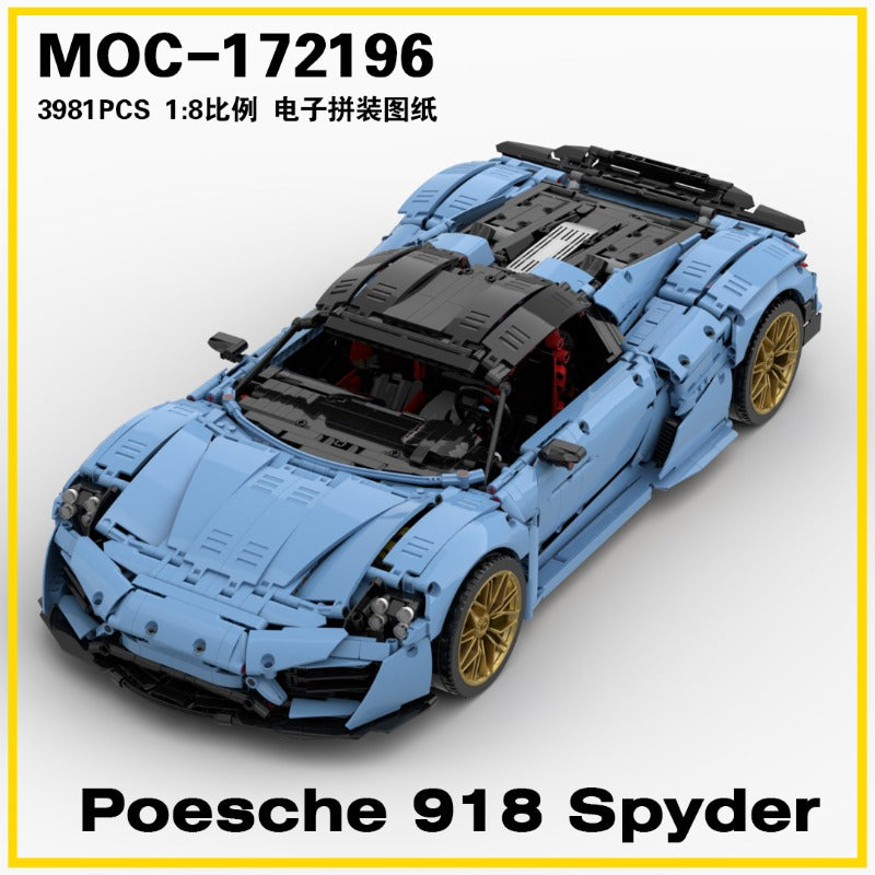 3981pcs MOC-172169 Porsche 918 Spyder 1:8 – Joy Bricks