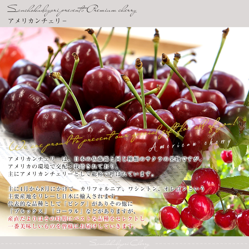 遅れてごめんね母の日】チェリー食べ比べギフトBOX アメリカンチェリー
