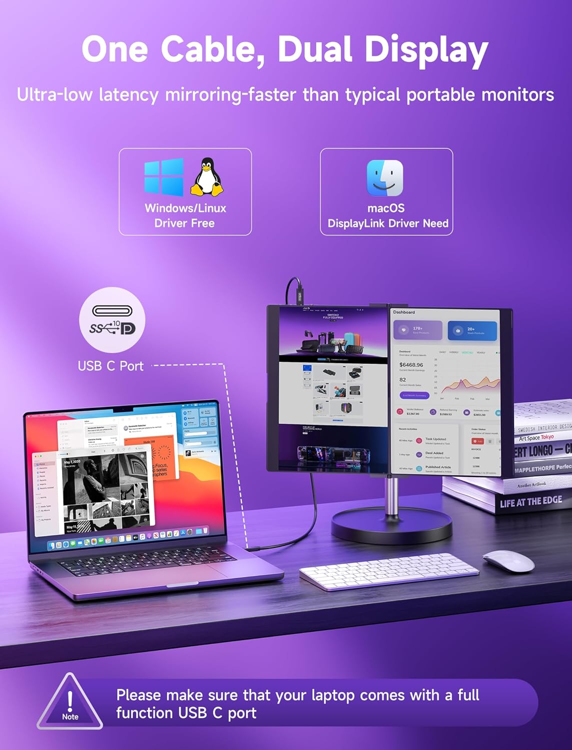 FlipGo Portable Dual Monitor for Boosted Productivity