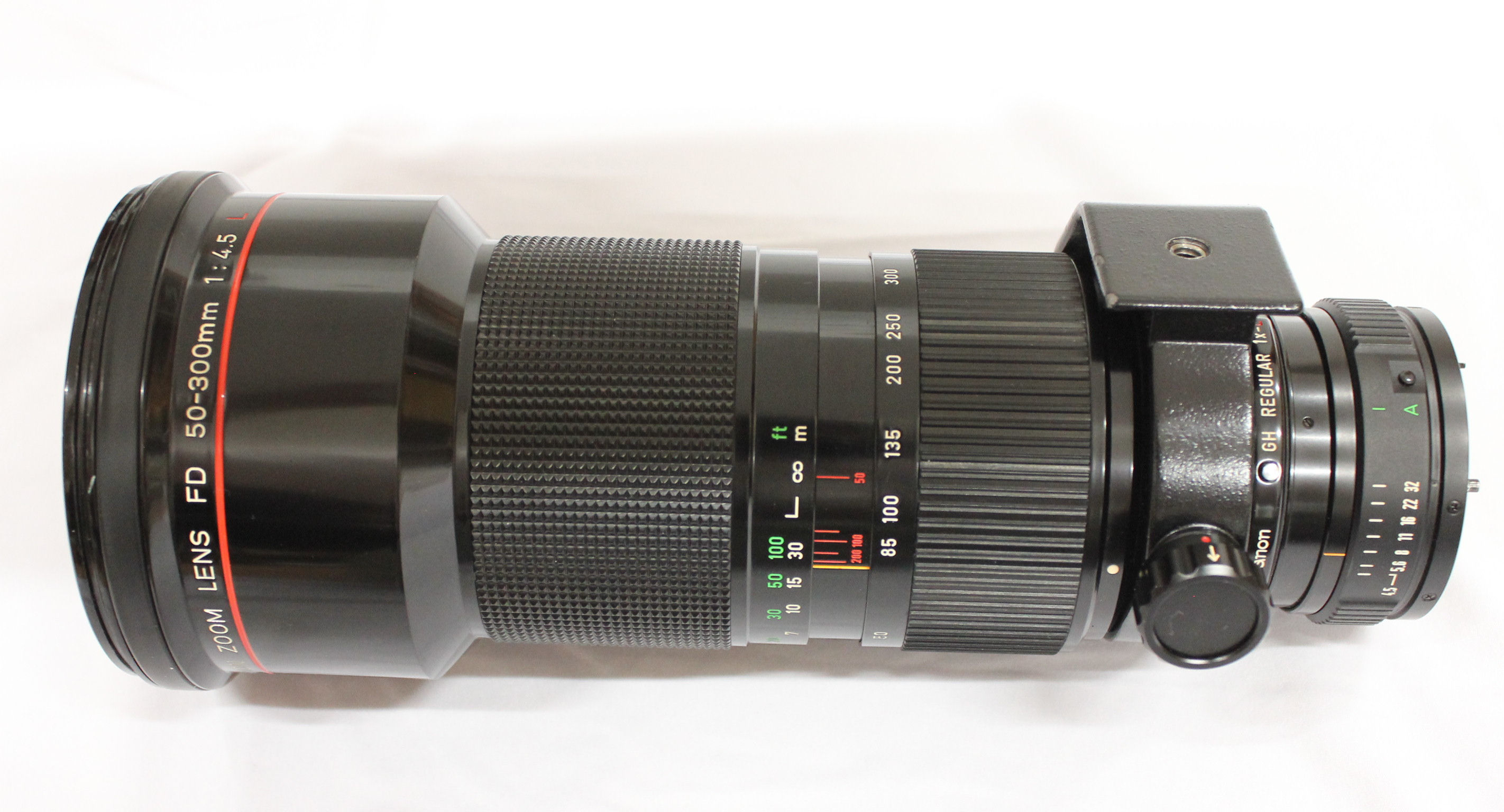 Canon NEW FD 50-300mm F4.5 L Lens with Hood and Case from Japan