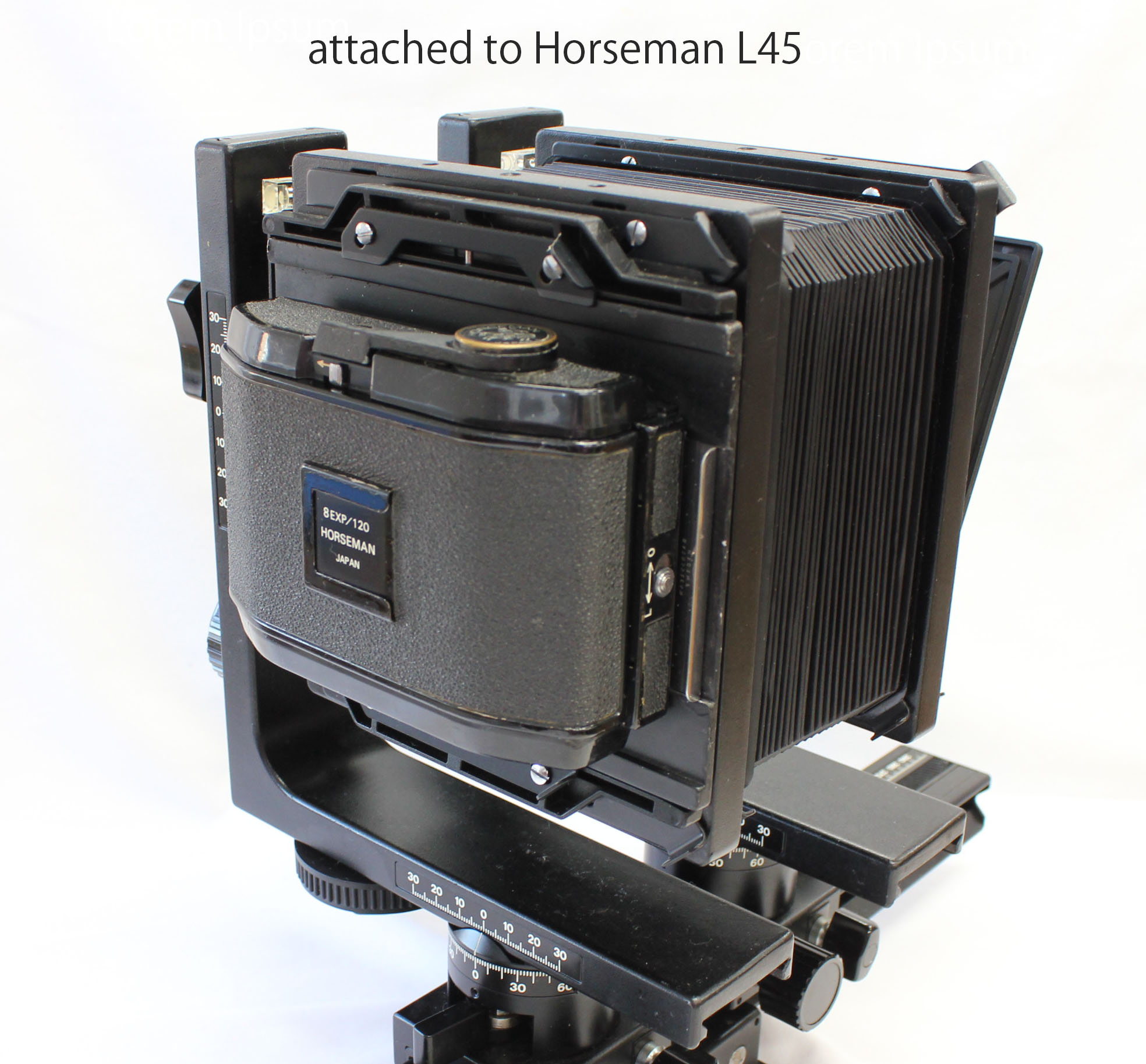 Horseman 120 Roll Film Back 6x9 8EXP for 4x5 from Japan (C2054