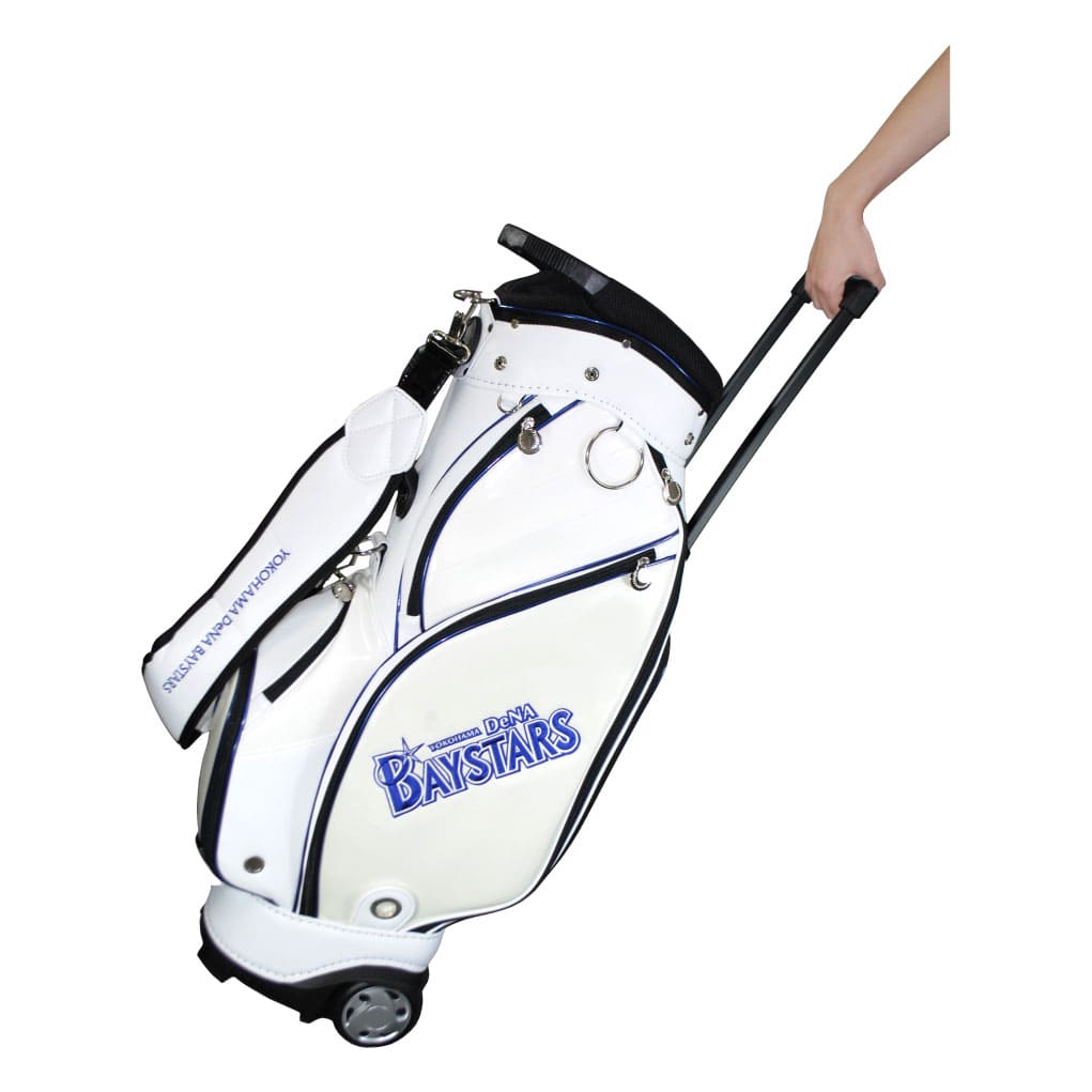 NEW 横浜DeNAベイスターズ 9.0型キャスター付きキャディバッグ｜レザックス