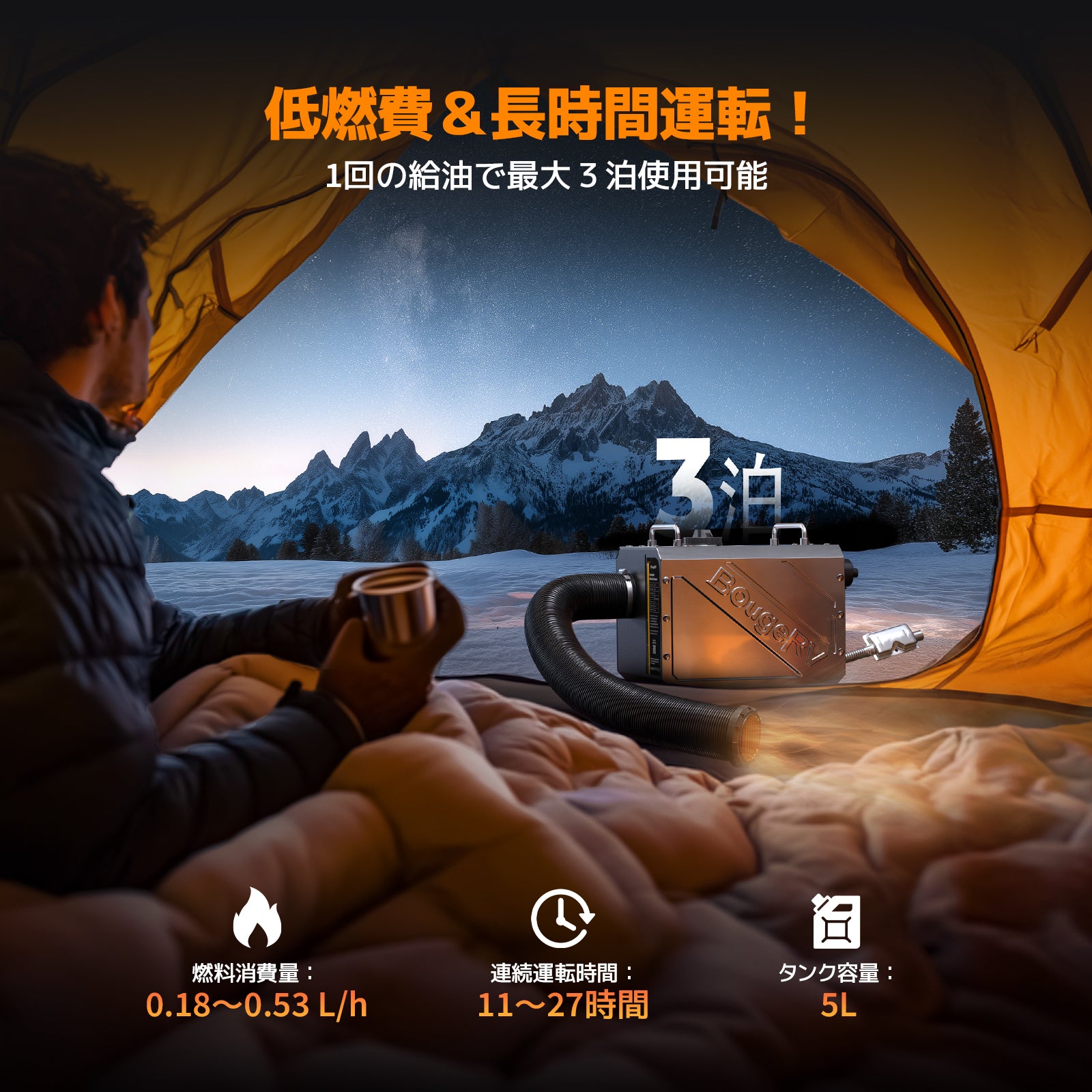 BougeRV 一体型FFヒーター│軽油専用・高出力暖房・高安全性 – BougeRV JP