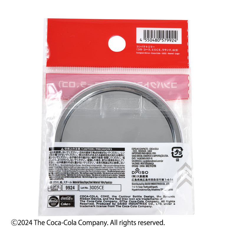 コンパクトミラー（コカ・コーラ、SSCE、ラウンド、ロゴ） - 100均
