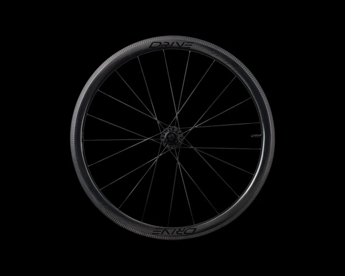 Drive 40V リムブレーキロードカーボンスポークホイールセット
