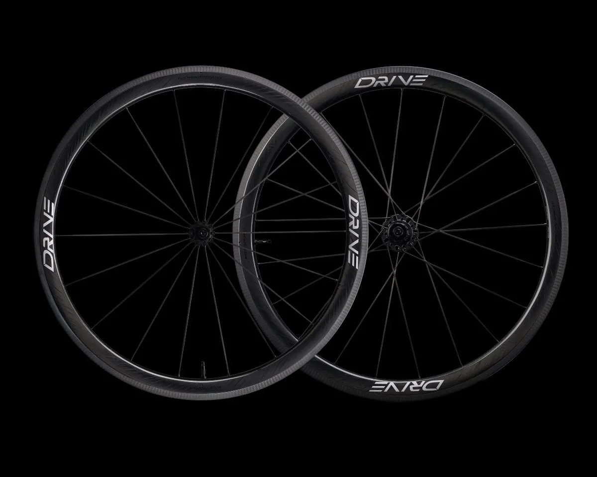 Drive 40V リムブレーキロードカーボンスポークホイールセット