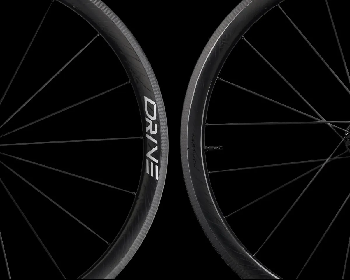 Drive 40V リムブレーキロードカーボンスポークホイールセット