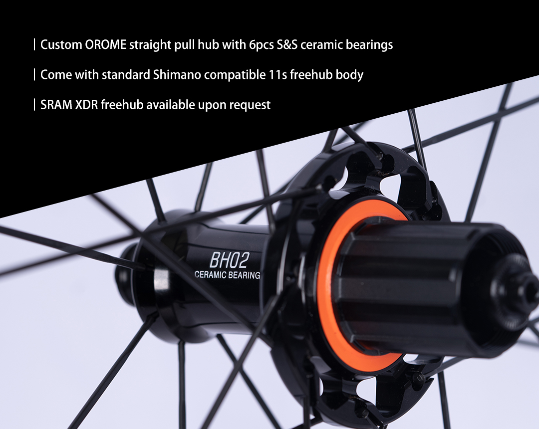 High-performance carbon road bike wheels with smooth rolling feel