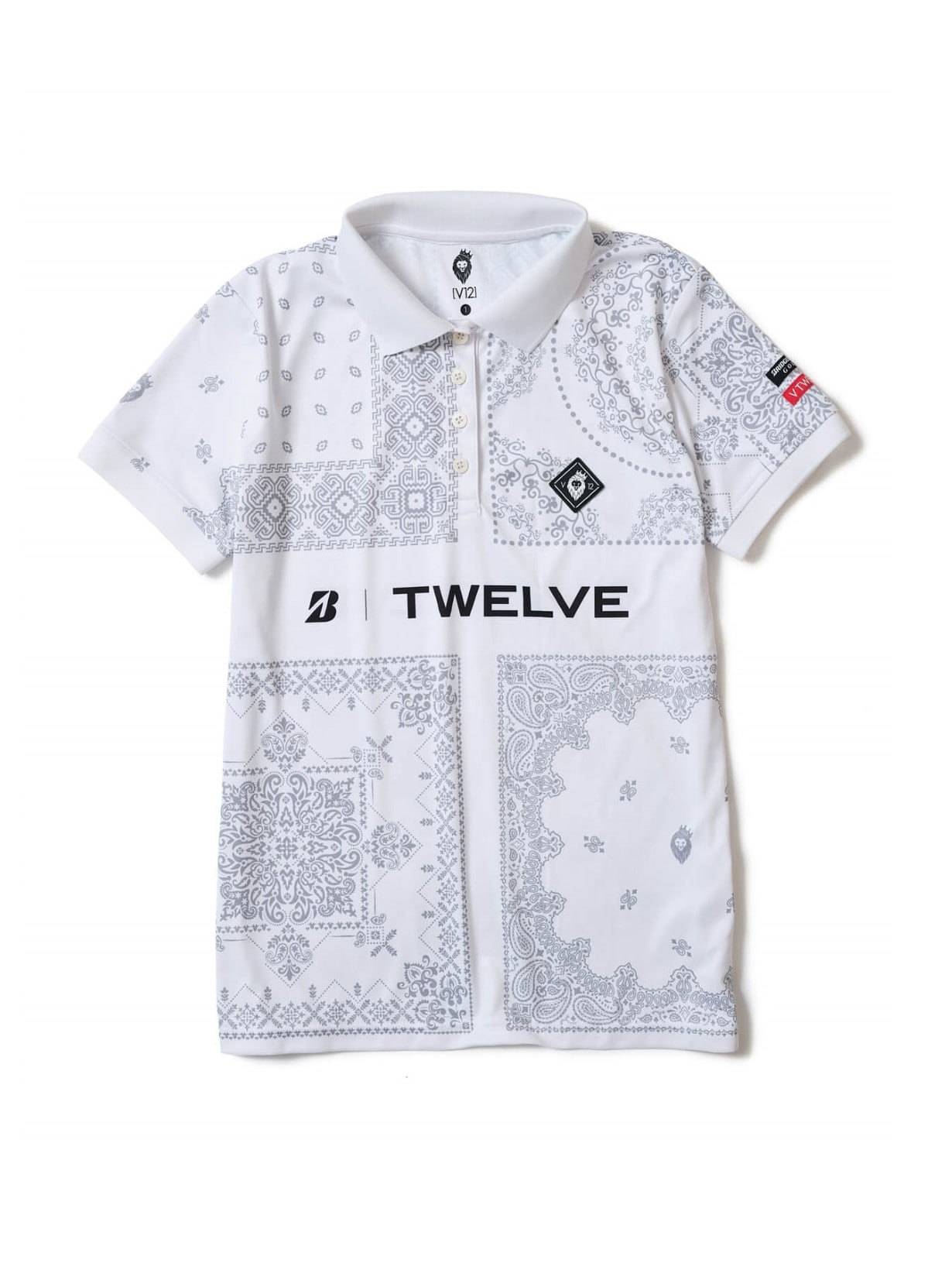 V12 コラボウエア レディス ポロシャツ BS BAN POLO(S WH（ホワイト