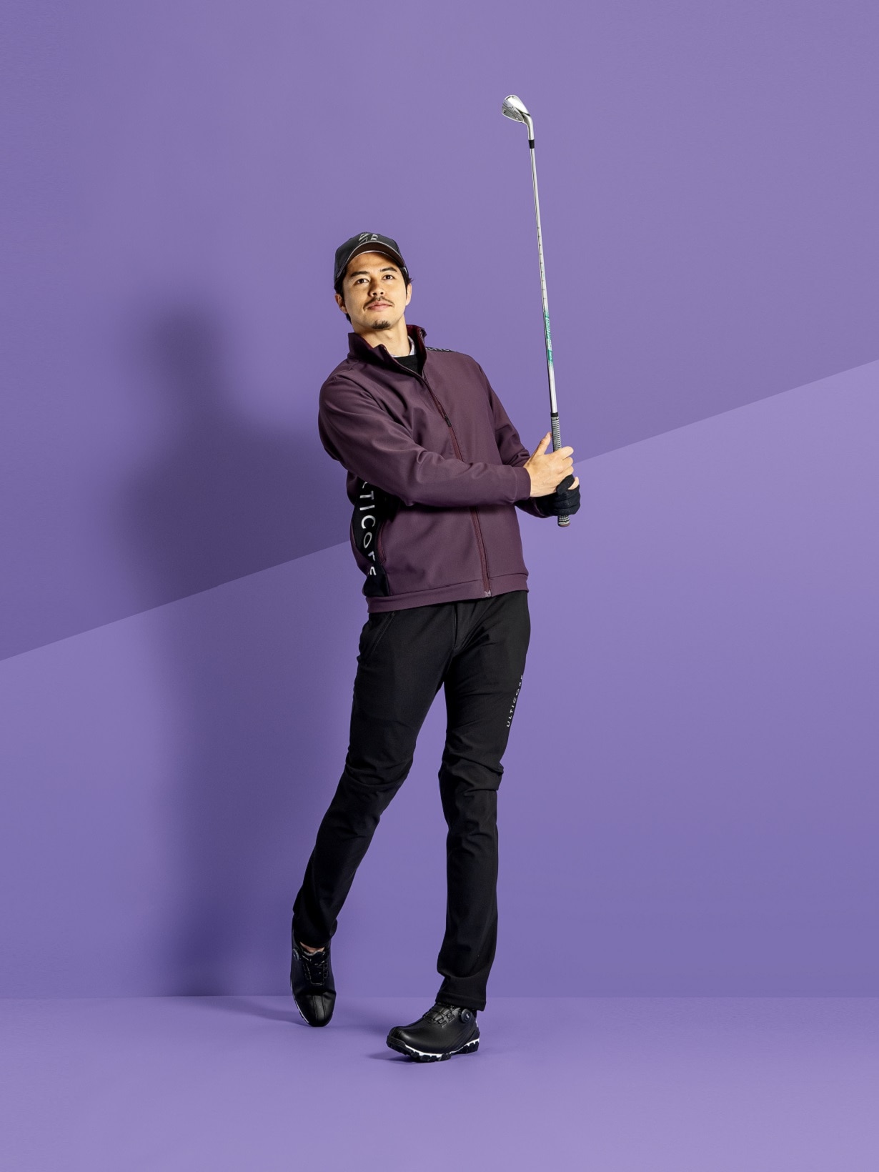 秋冬 防風クルーネックセーター(M BK(ブラック)): アパレル