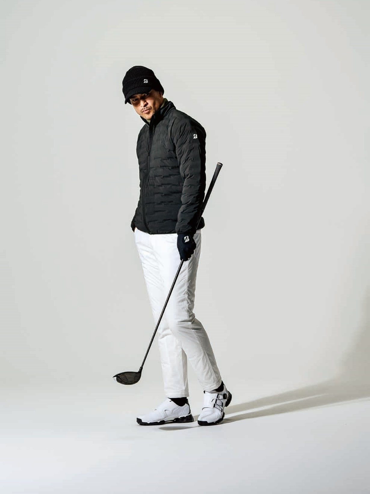 秋冬【B-02】 長袖中わたブルゾン(M WH(ホワイト)): アパレル